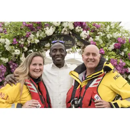 Linford Christie joins Peter Beales Roses at RHS Chelsea 2024