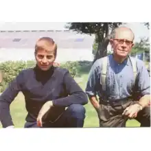 Chris with his grandfather George Durston