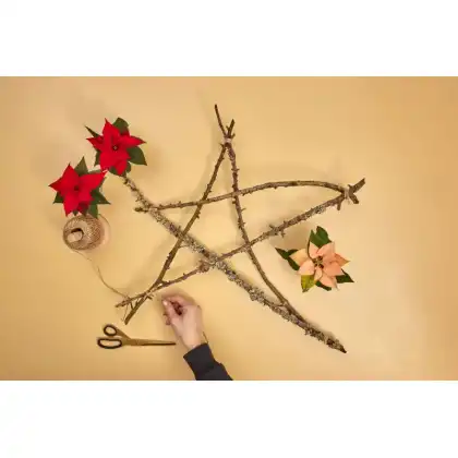 DIY Floral Star Wreath