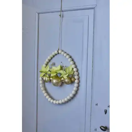 Craft Project: Beaded Floral Wreath