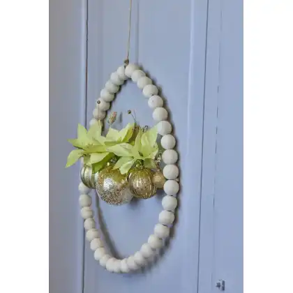 Craft Project: Beaded Floral Wreath