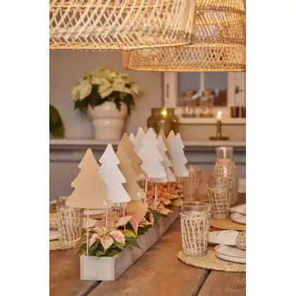 Festive Table Centrepiece with Poinsettias