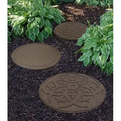 Recycled Rubber Stepping Stones by Primeur