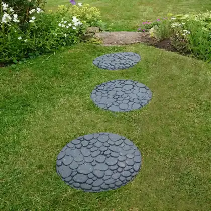 Recycled Rubber Stepping Stones by Primeur