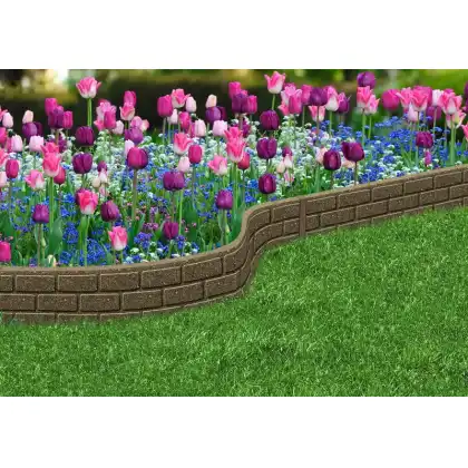 Flexible Recycled Rubber Garden Borders by Primeur