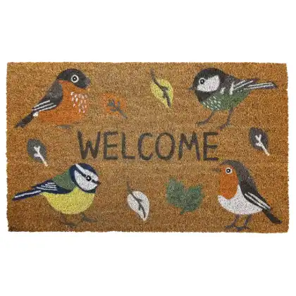 P00028113 Designer Collection Stencilled Coir Mat - Birds 1